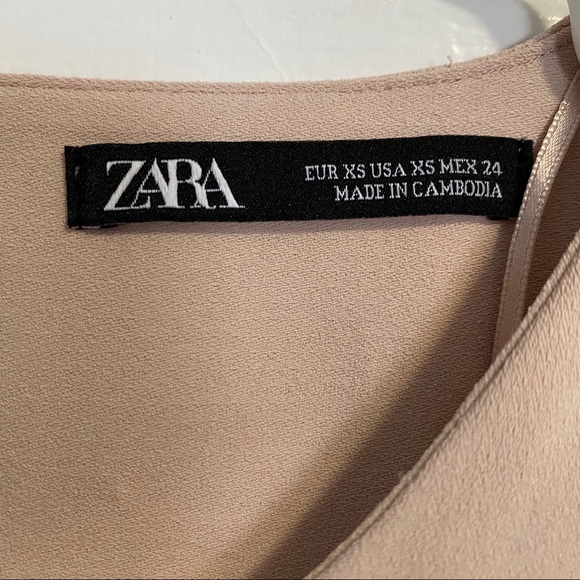 ZARA Beige-pink Knotted Top - Picture 3 of 3